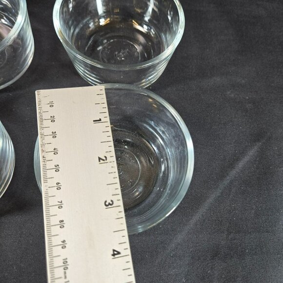 Set (4) Anchor Hocking Food Prep Glass Bowl Custard Cups 1 Cup Microwave Safe - Picture 5 of 7